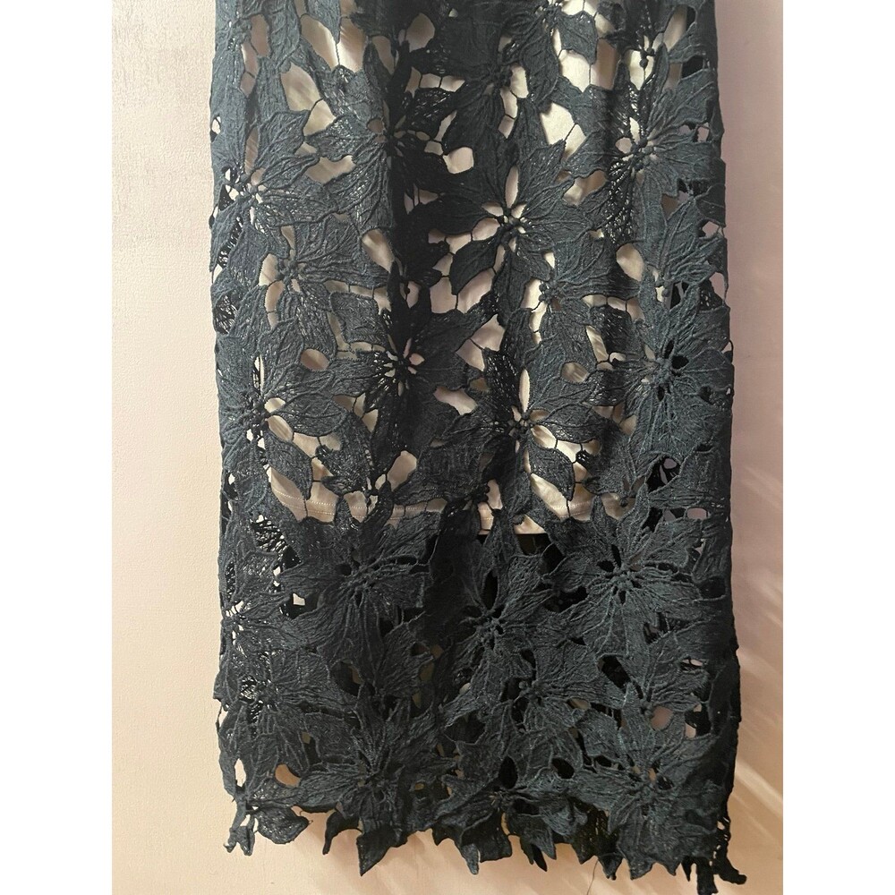 SHEIN Black Floral Nude Underlay Evening Dress Size S NWOT - Picture 11 of 11
